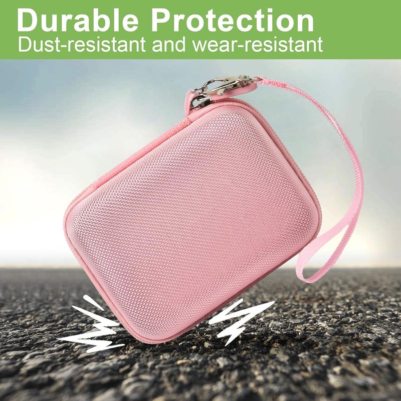 ALKOO Digital Camera Case Compatible with VAHOIALD FHD 1080P/ for CAMKORY Digital Point and Shoot/for KODAK PIXPRO FZ45-BK 16MP Vlogging/for IWEUKJLO/for Nsoela, Holder for SD Card More- Pink (Box Only) - Image 5